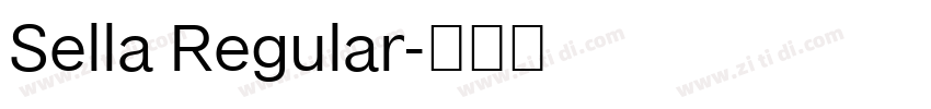 Sella Regular字体转换
